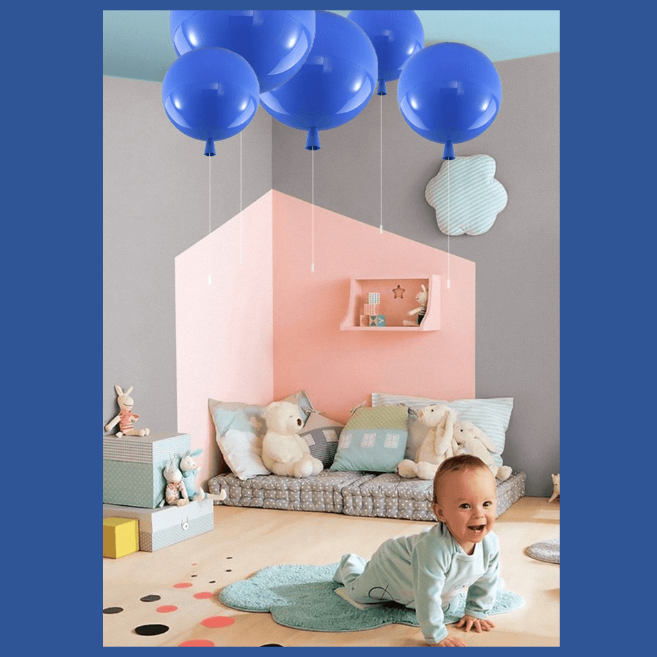 Suspension Enfant Ballon Bleu